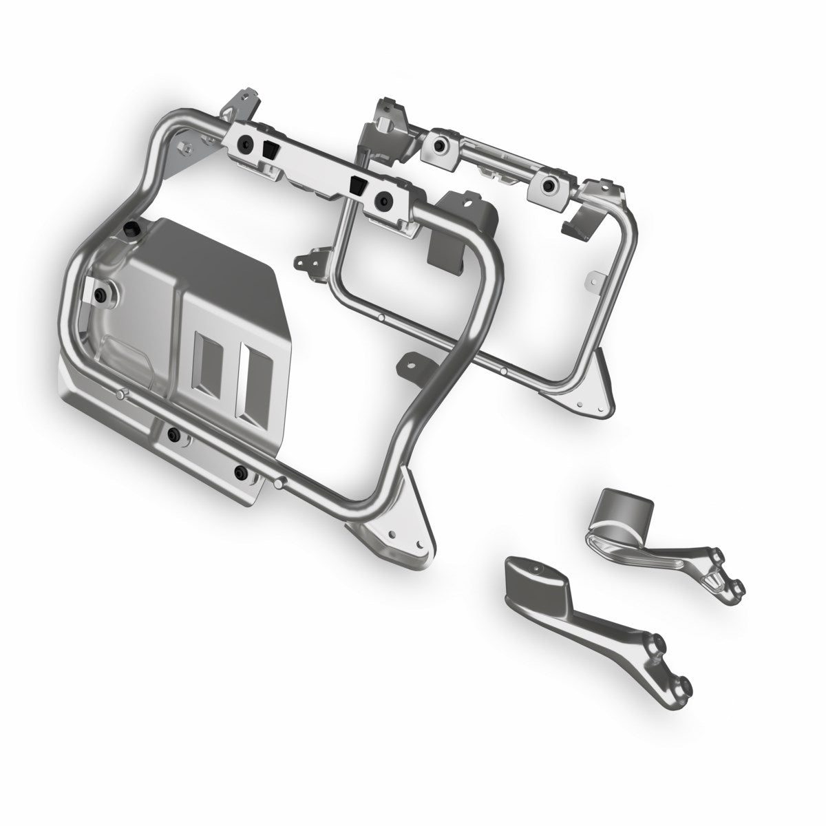 Subframes for aluminium side panniers. - ALUMINIUM PANNIER SUBFRAMES V21F