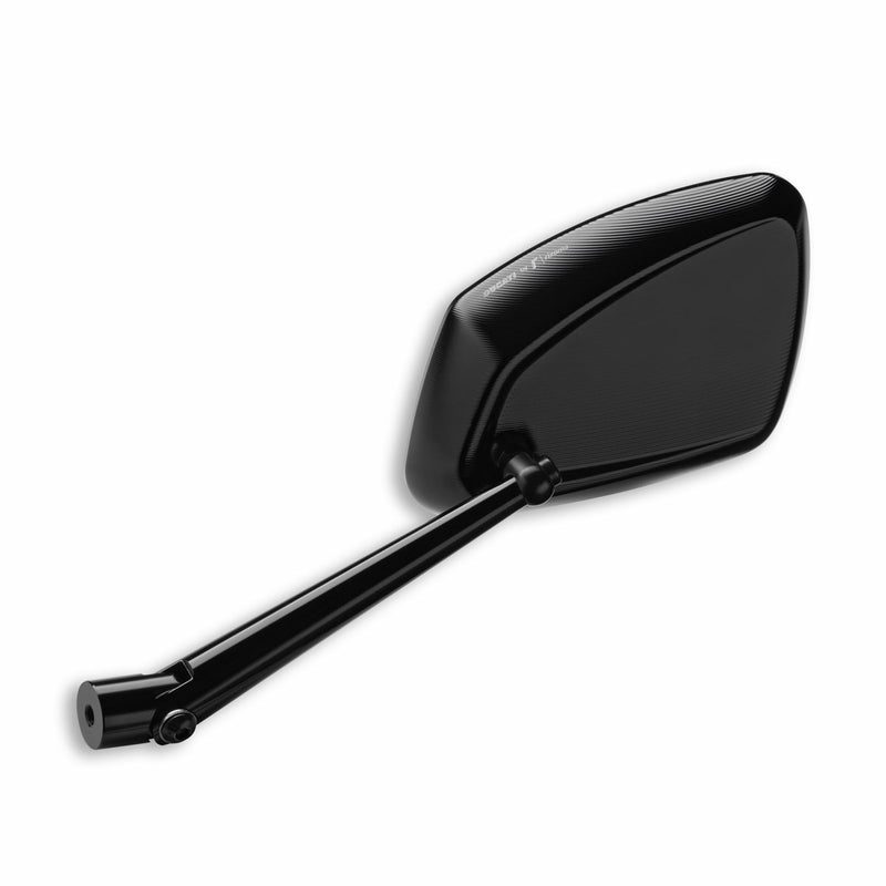 LH aluminium rear-view mirror. - LH ASPHERICAL MIRROR DUCATIBYRIZOMA-SILV