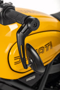 Handlebar LH rear-view mirror.