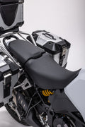 Rider lowered seat.