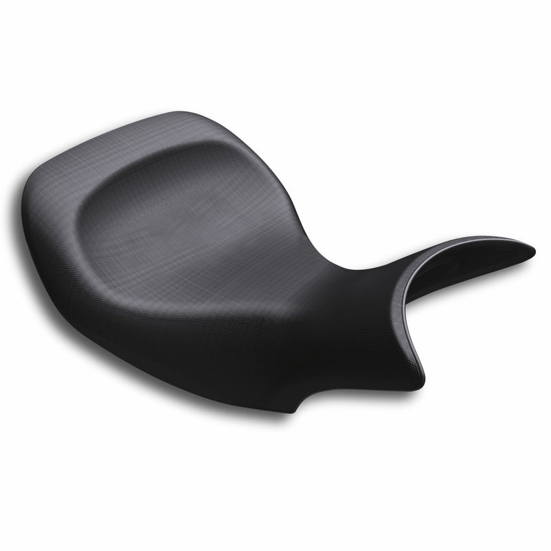 Rider lowered seat.