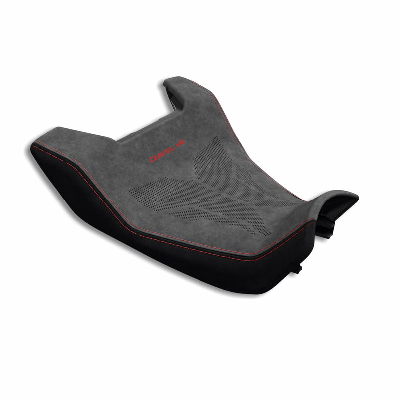 Rider lowered seat.