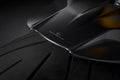 Carbon rear mudguard.