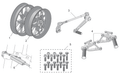 Front wheel, blue OZ-Alu