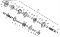 Primary gear shaft Z=14