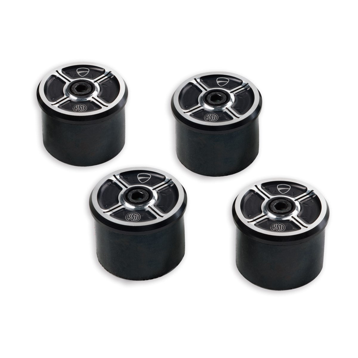 Billet aluminium frame plugs. - ALUMINIUM FRAME PLUG SET 1207
