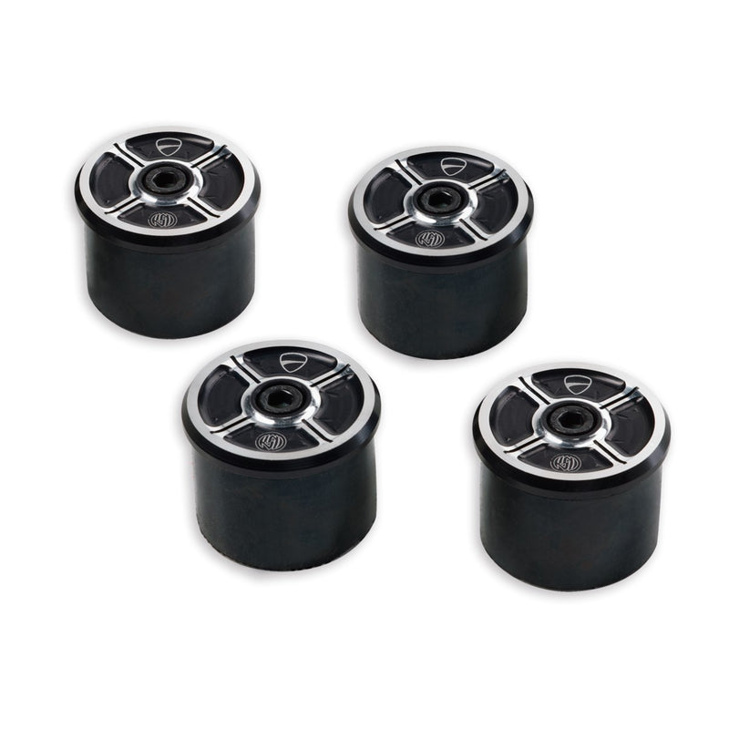 Billet aluminium frame plugs.