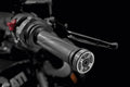 Billet aluminium handlebar balancing weights.