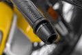 Billet aluminium handlebar balancing weights.