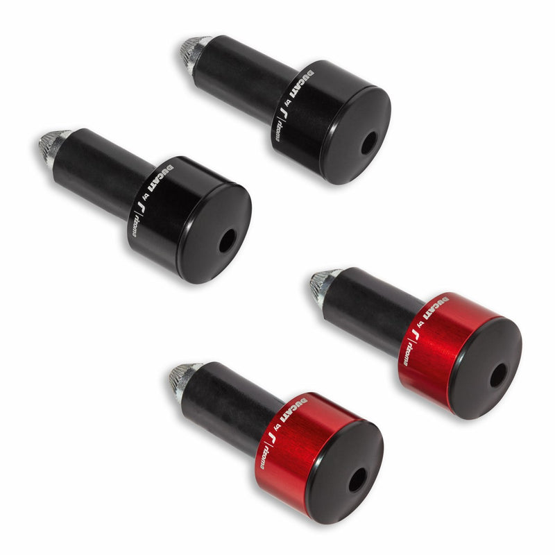 Billet aluminium handlebar balancing weights. - SET OF HANDLEB.END.DUCATIBYRIZOMA BLACK