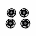 Billet aluminium frame plugs.
