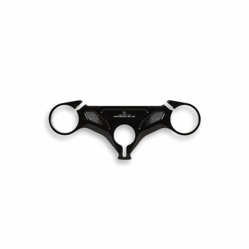 Billet aluminium steering head.