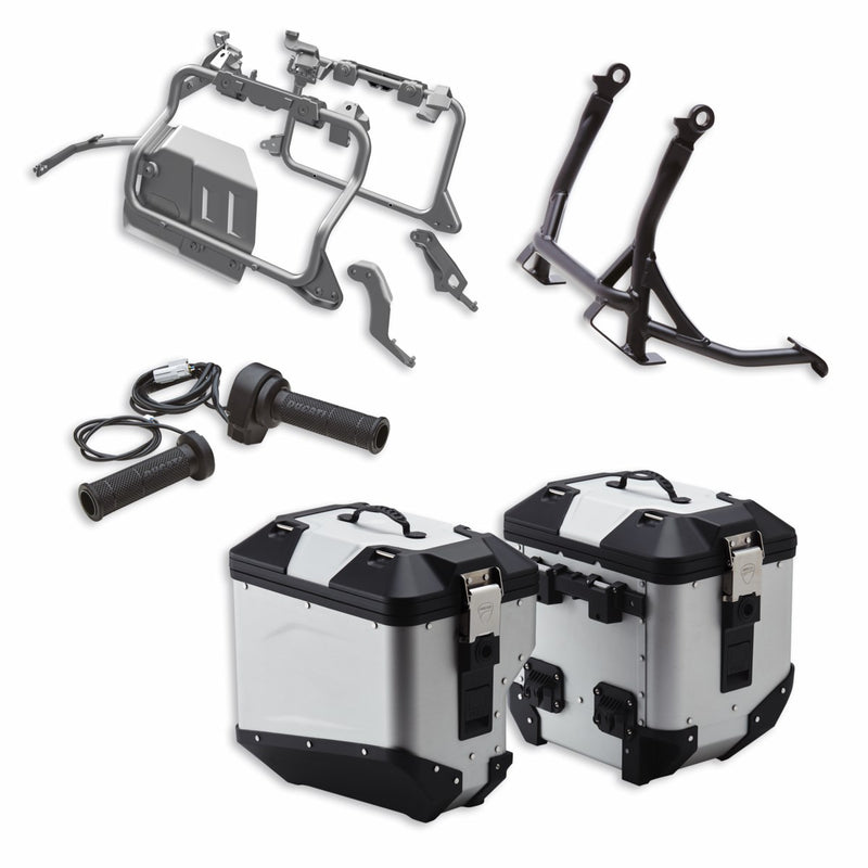 Multistrada V4 Touring aluminium accessory package.