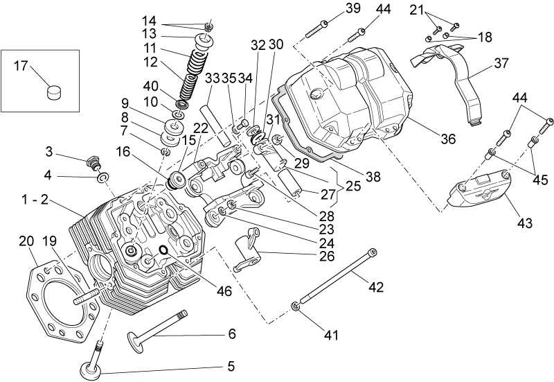 LH head assy with valve