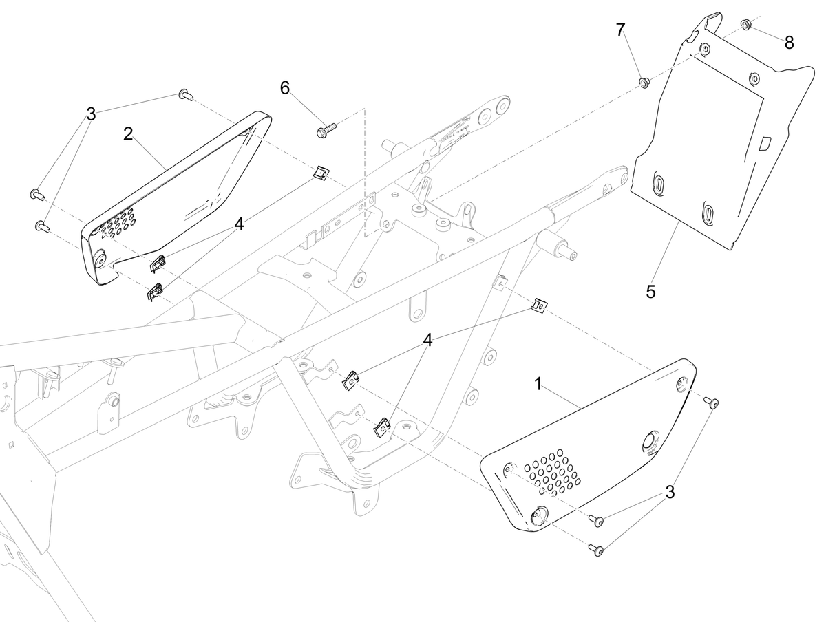RH side panel, grey