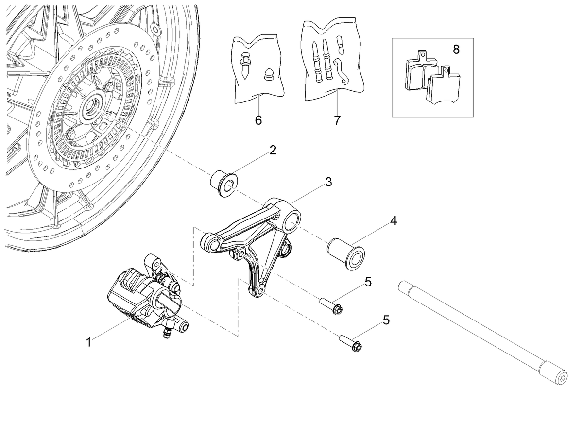 Brake caliper support plate