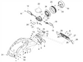 Right rear and left front turn indicators