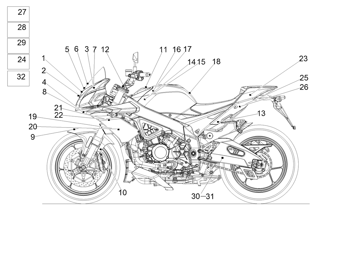 Decal "aprilia racing" dx