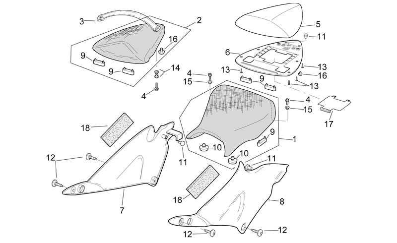 LH side panel, anod.grey