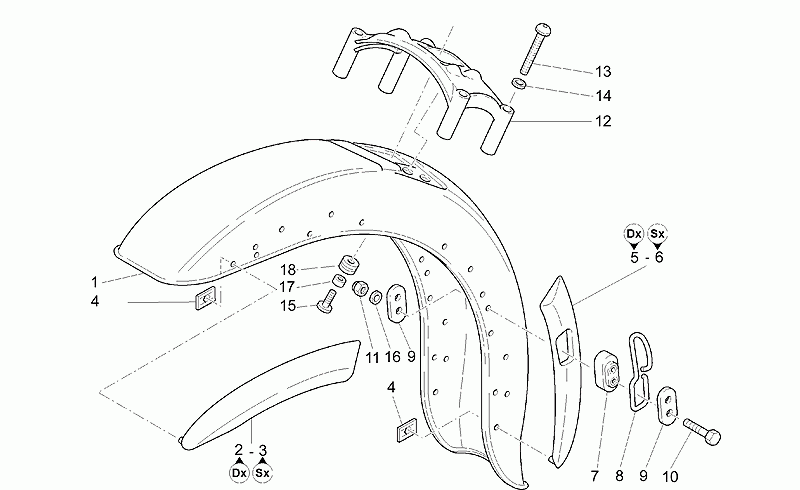Front mudguard, white
