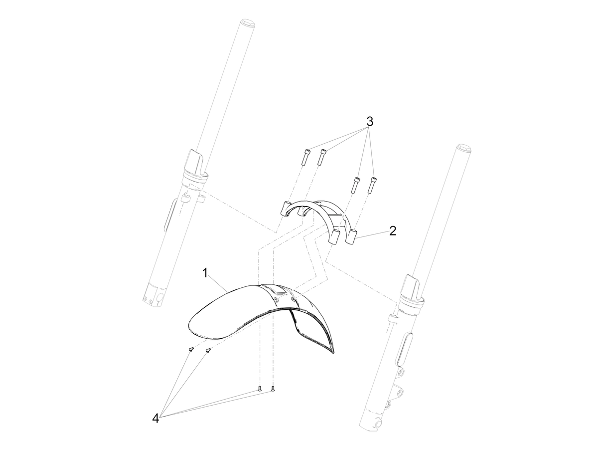 Front mudguard, orange