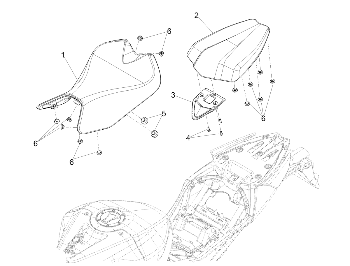 Rear saddle