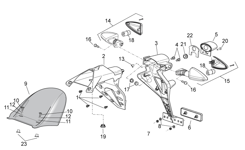 Rear mudguard