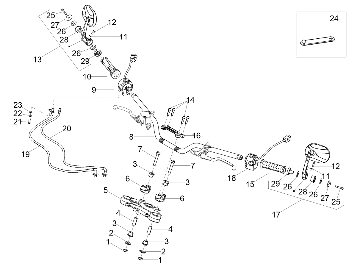Upper handlebar clamp
