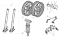 Rear wheel, magnesium RED