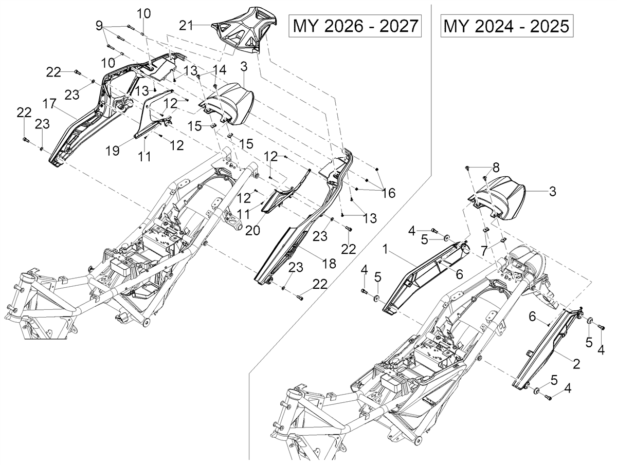 Left rear cover