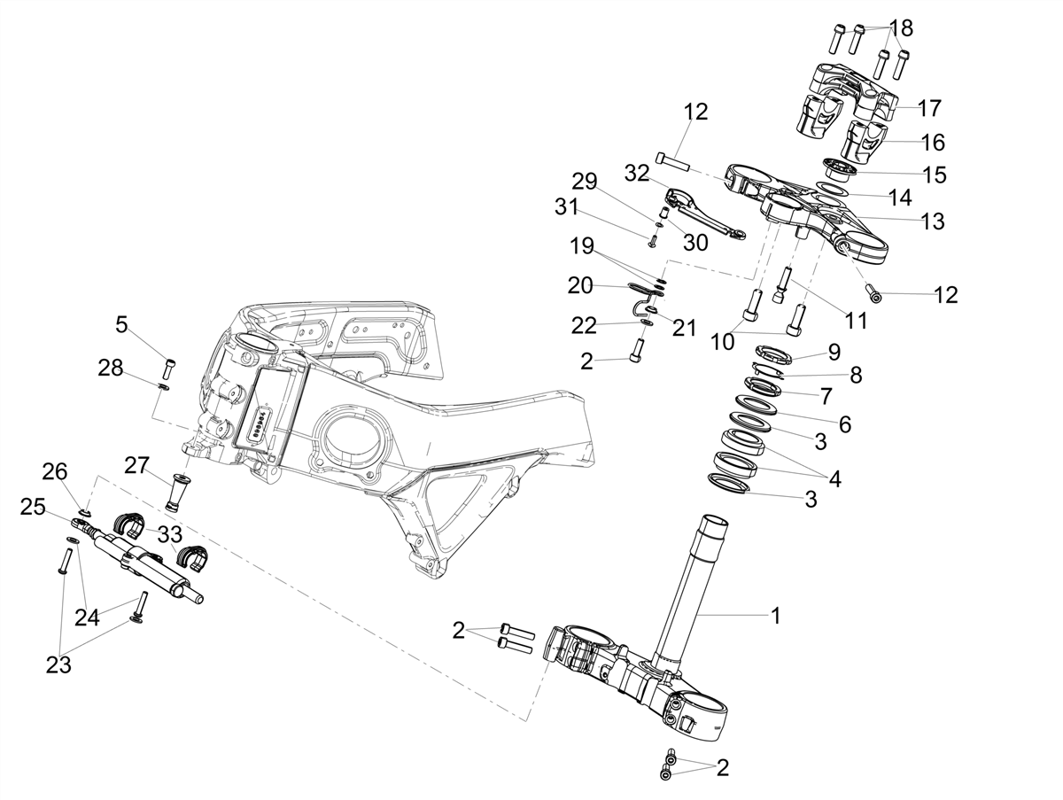 Fork upper plate