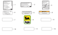 Starting procedure sticker
