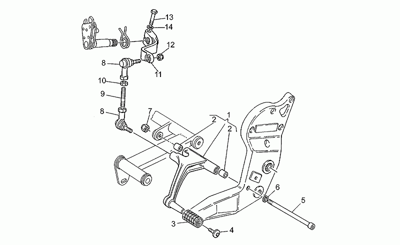 Complete gearchange lever
