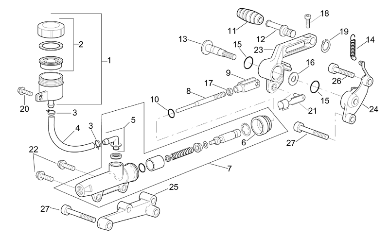 Brake lever support