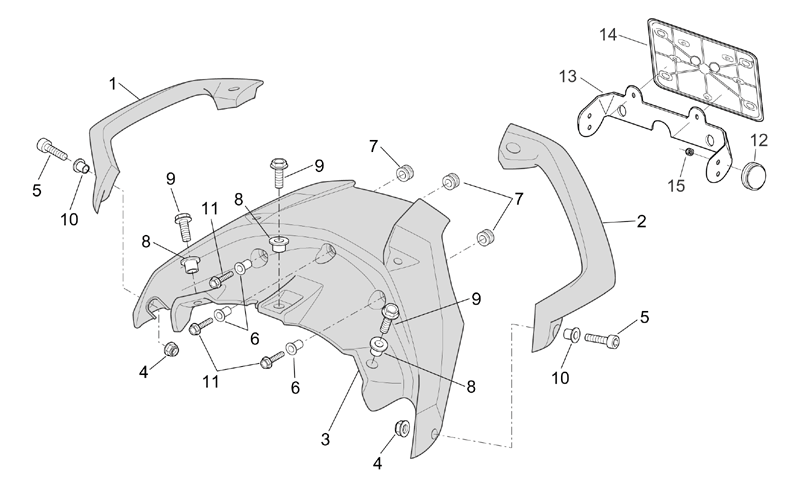 Rear reflector support