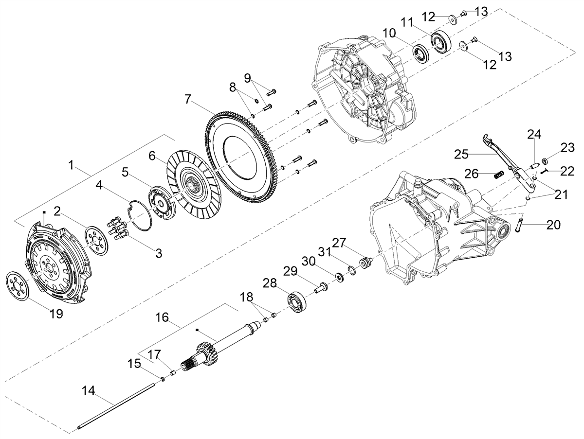 Clutch shaft, Z=18