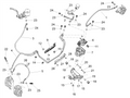 Front brake pipe pump-Hecu ABS