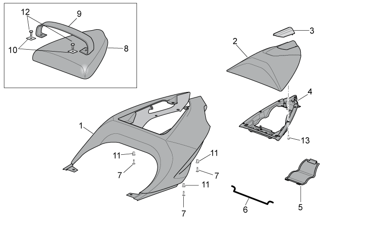 Rear fairing