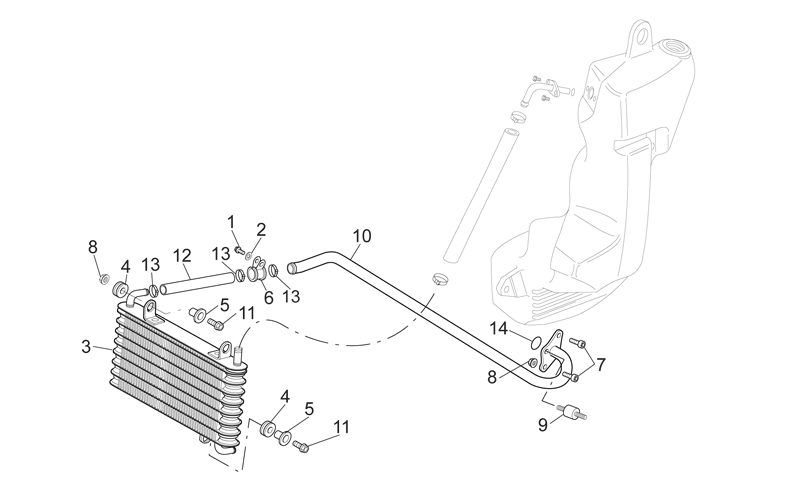 Oil cooler cpl.