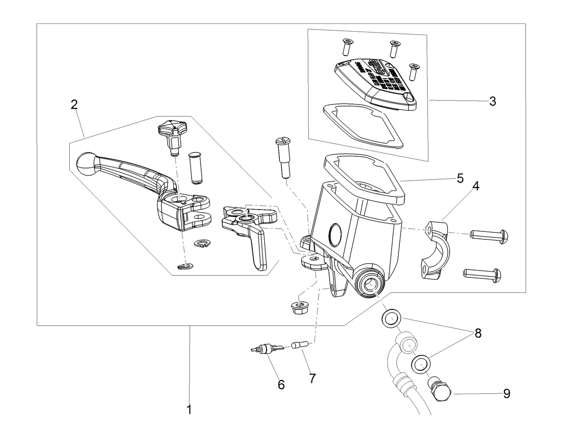 Fr. brake master cylinder