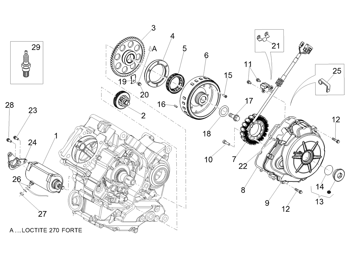 Flywheel housing cover gasket