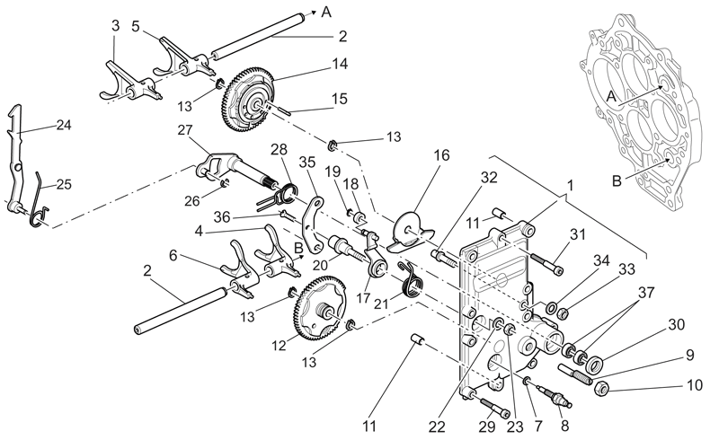 Selector shaft