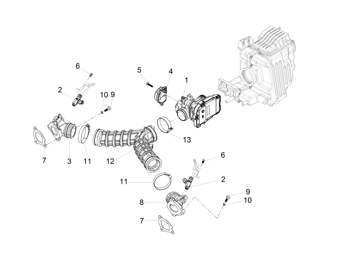 Throttle body with ECU (MIU)