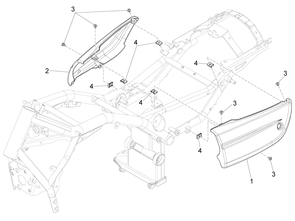 LH side panel, black