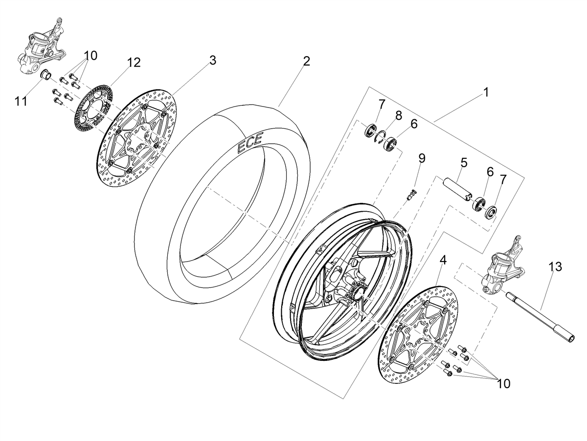 Front wheel ins.spacer