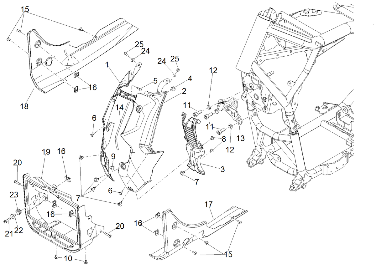 LH side panel, lower