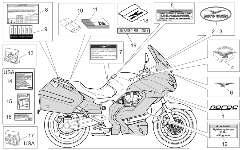 Noise emission sticker