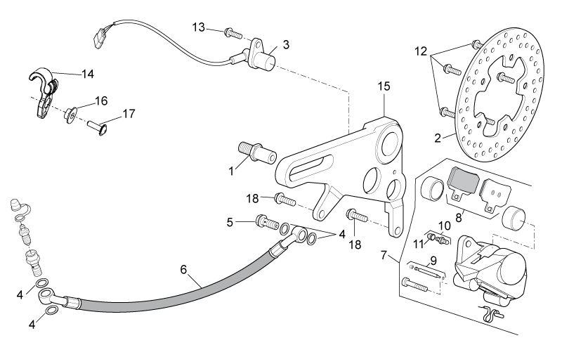 Rear brake caliper P32