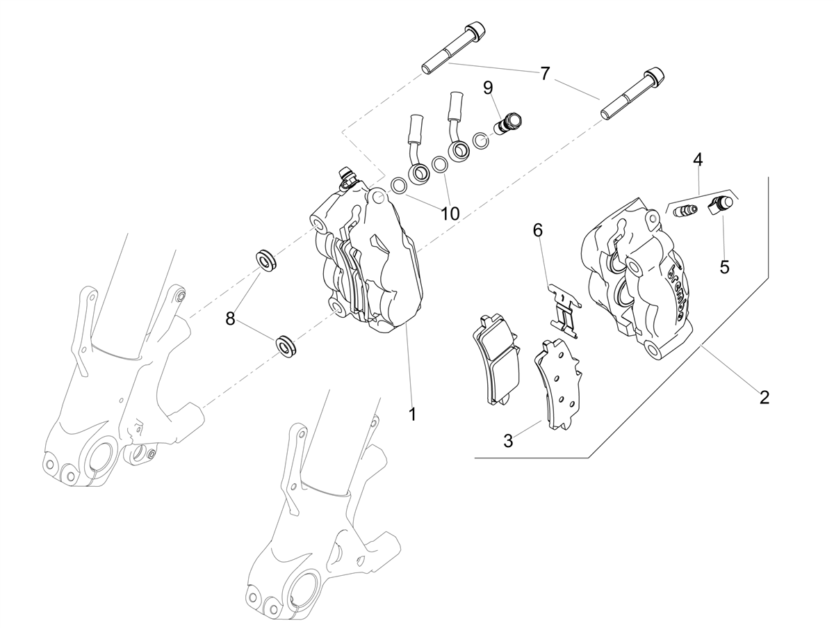 Brake pads couple