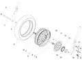 Front wheel 2.5X19" with bearings